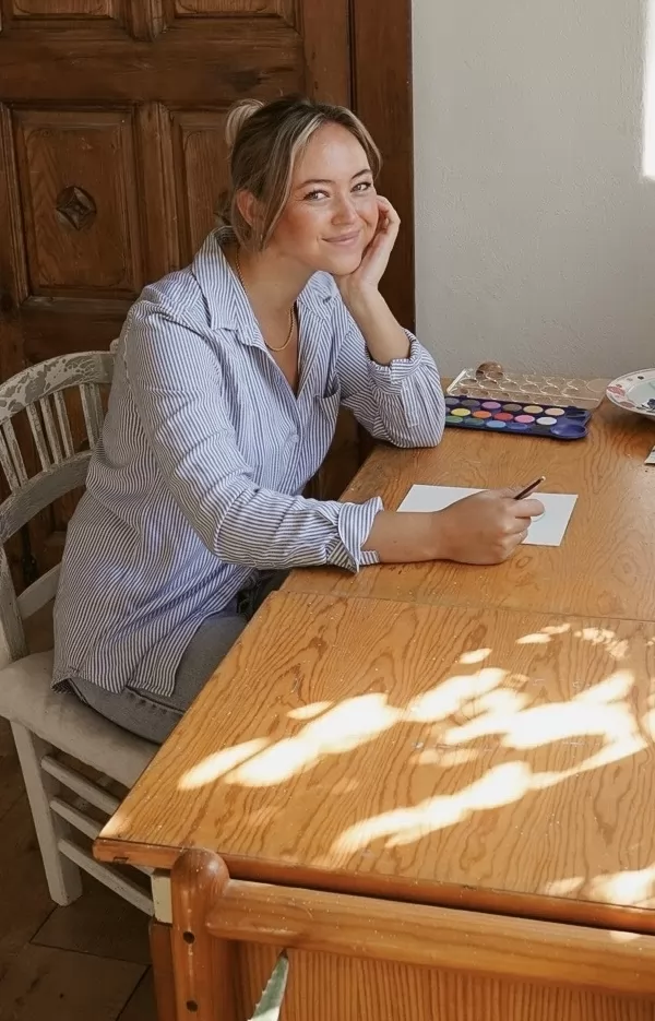 graphic artist Sarisha contemplating