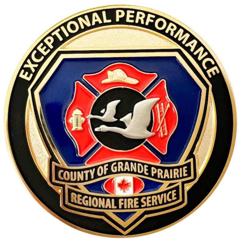 Custom Challenge Coin for Grande Prairie Regional Fire Service