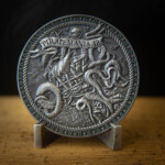 3D Antique silver coin Piratemania challenge Coin