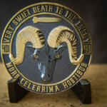 Black Nickel and polished gold 3D coin with soft enamel eyes 401 Squadron challenge Coin Canada