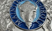 3D RCMP Challenge Coin with 3D bison